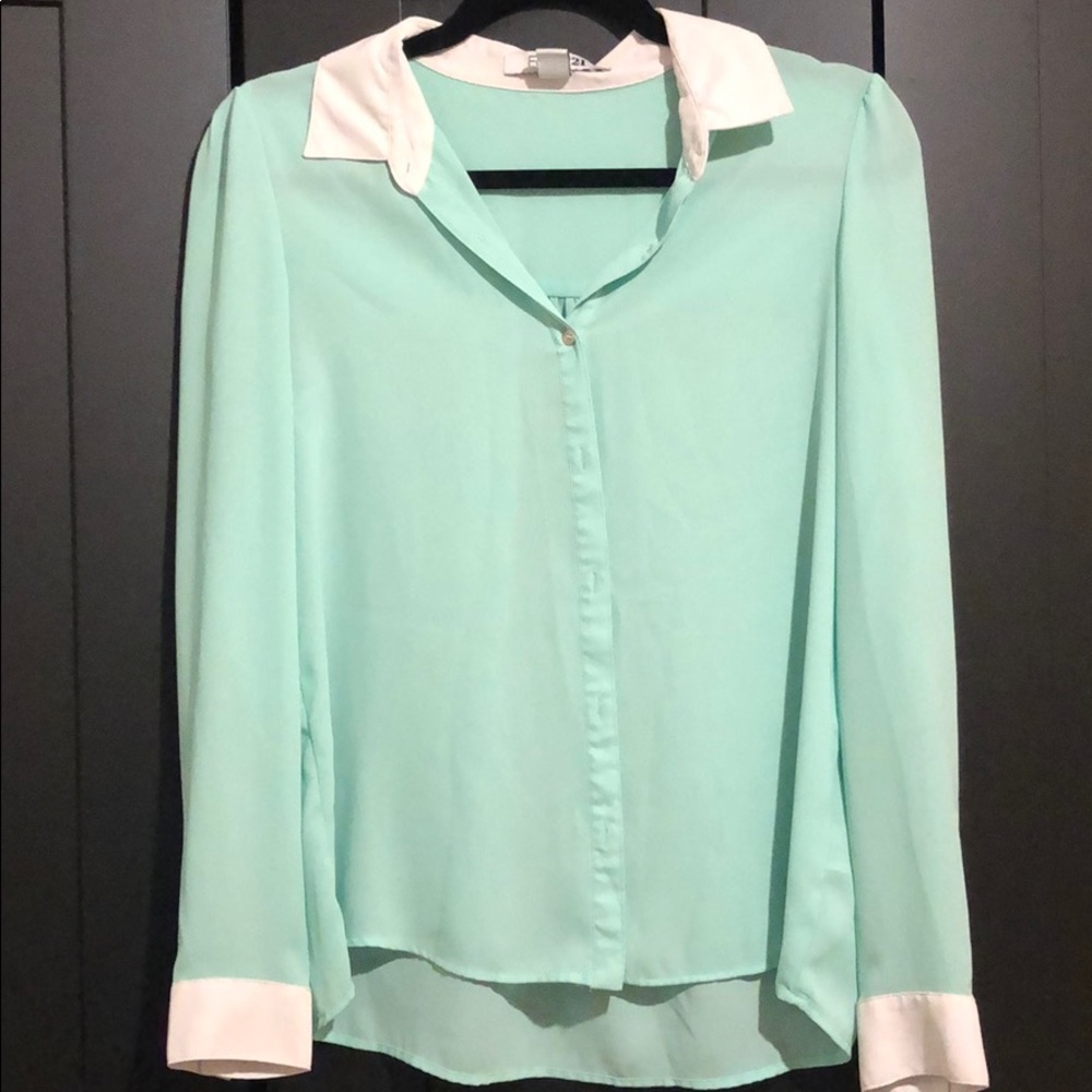 BOGO Light blue and white blouse